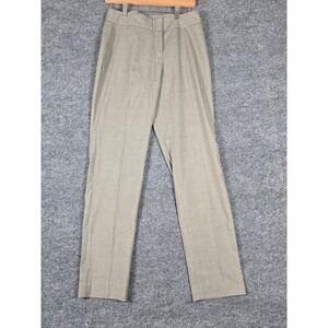 DOC & AMELIA by CINTAS‎ Women's Flat Front Dress Pants Size 4 Tan Plaid